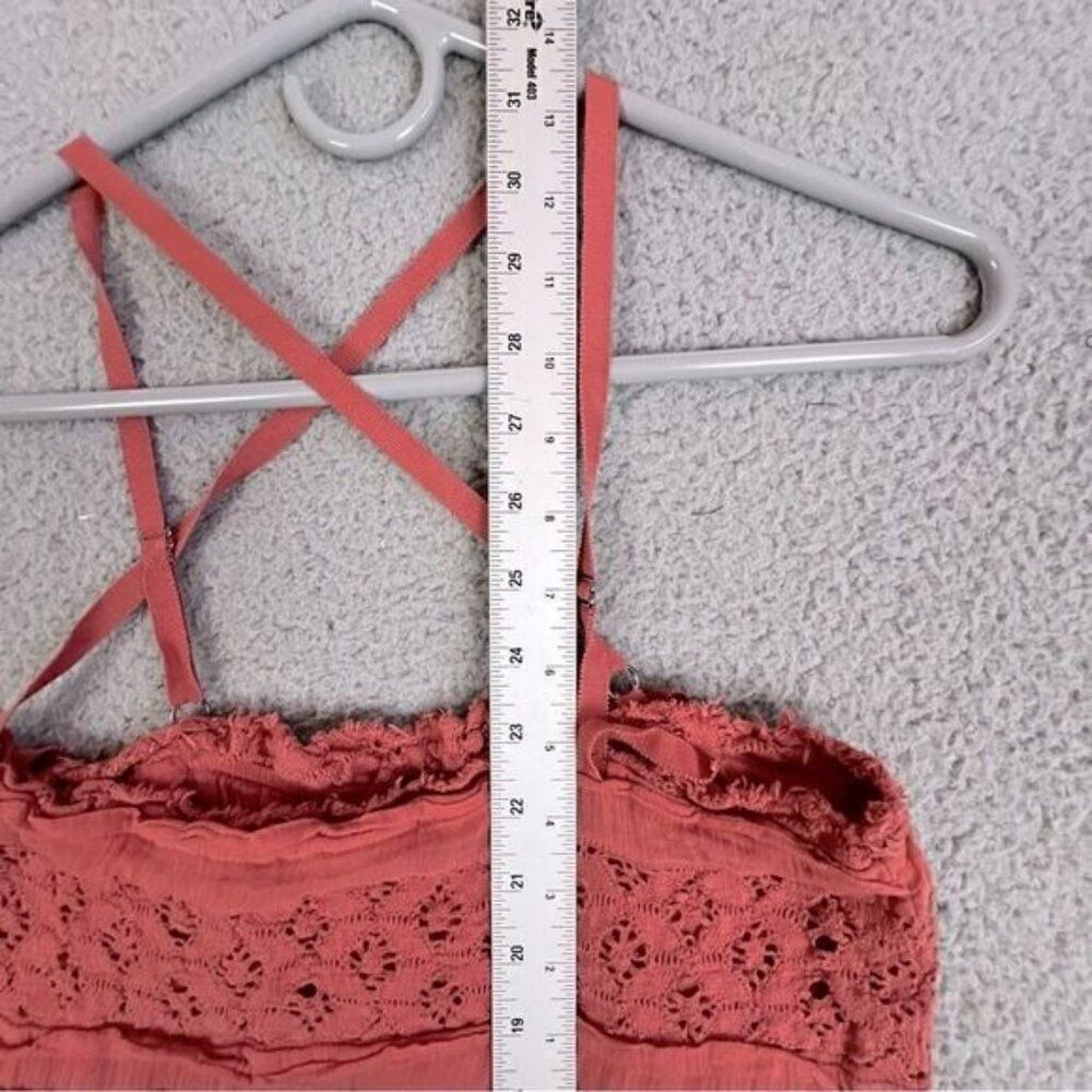 FREE PEOPLE WOMENS TUNIC RED LINED SIZE S P - Picture 8 of 10